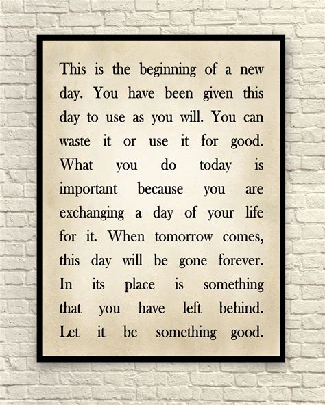 This Is The Beginning Of A New Day Printable